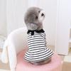 Cute Dog Striped T-shirts Soft Pet Skirt Comfortable Dog Vest Harness  Spring Summer