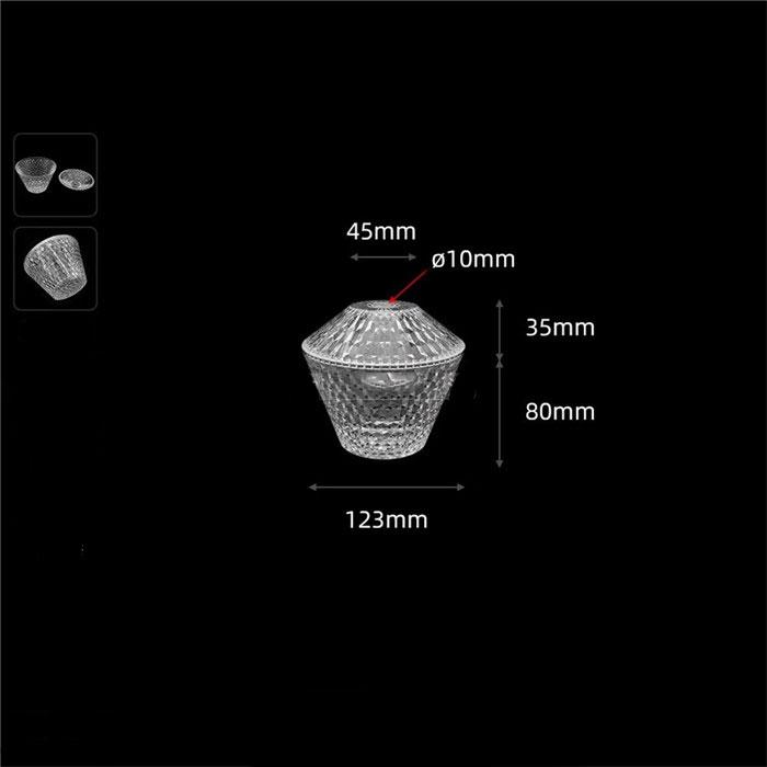 Clear 10mm Small Opening Acrylic Lamp Shade Replacement, 1cm Hole Plastic DIY Lampshade with Aluminum Lid Cover for Lighting