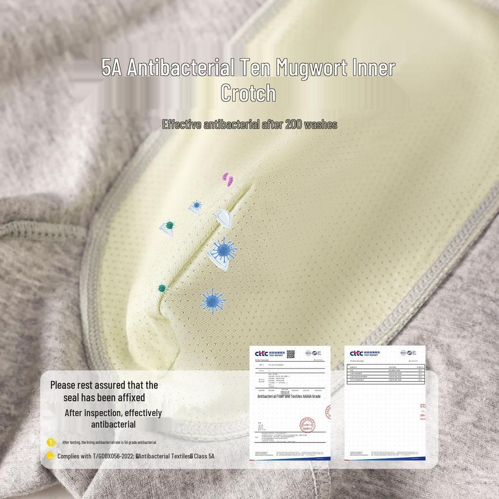 Men's Trendy Antibacterial Cotton Boxer Briefs - Breathable, Sweat-Absorbent, Comfortable Mid-Rise Underwear