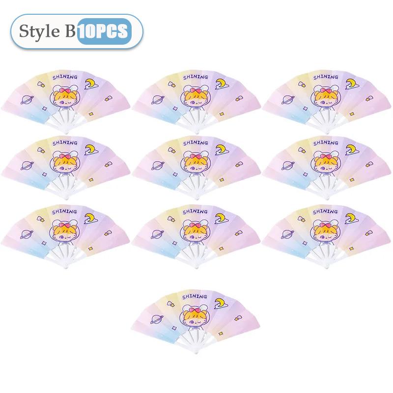 1-50PCS Fold Cartoon Hand Fan Portable Mini Folding Fan Pocket Size Summer Cooling Cute Novelty Gift for Travel Office Party