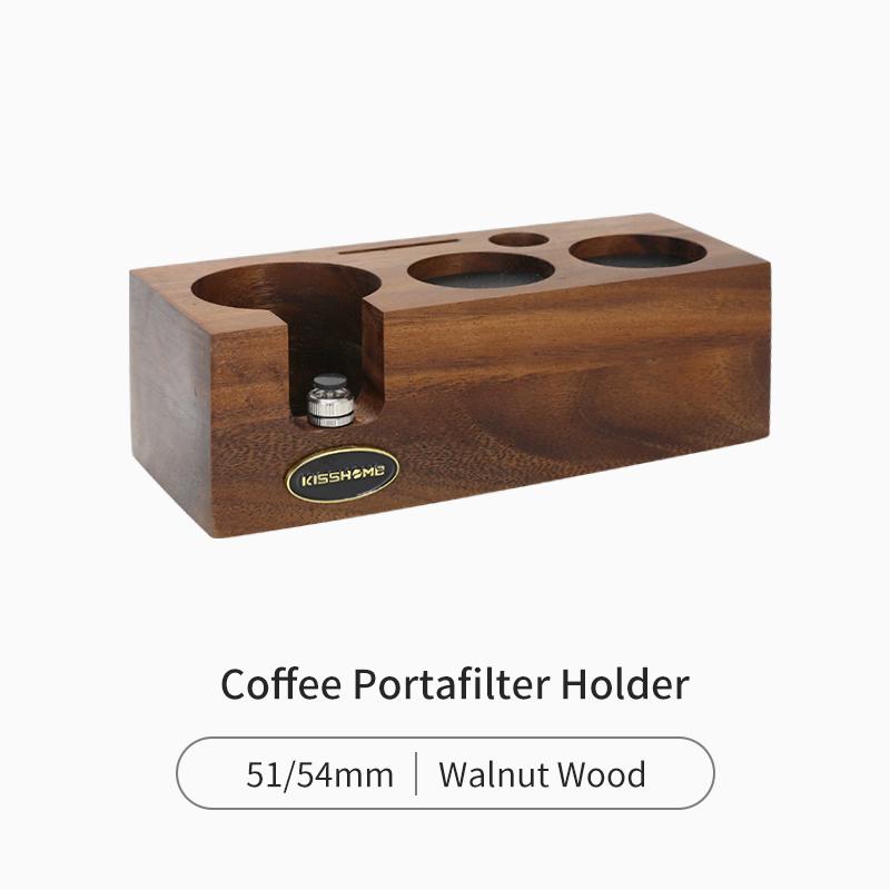 

Espresso Tamping Station Coffee Portafilter Holder 51MM 54MM 58MM Tamper Rack Walnut For Delonghi Breville Barista Accessories