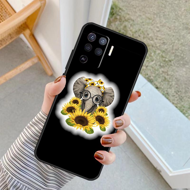

Beauty Yellow Sunflower Case For Oppo A94 A74 A54 A80 A60 A40 A18 A38 A58 A78 A98 A96 A76 A16 A15 A17 A57 A77 A5 Pro OPPO A78 5G