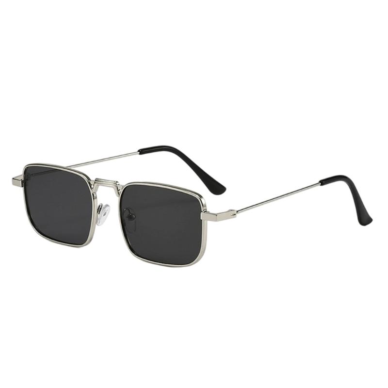 Retro Steamspunk Square Sunglasses Metal Frame Unisex Comfortable Daily Wear Sun Glasses Suitable for Driving Travel