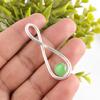 Green Cat's Eye Gemstone Jewelry, Handmade Pendant, 925 Solid Sterling Silver Jewelry For Wedding Gift