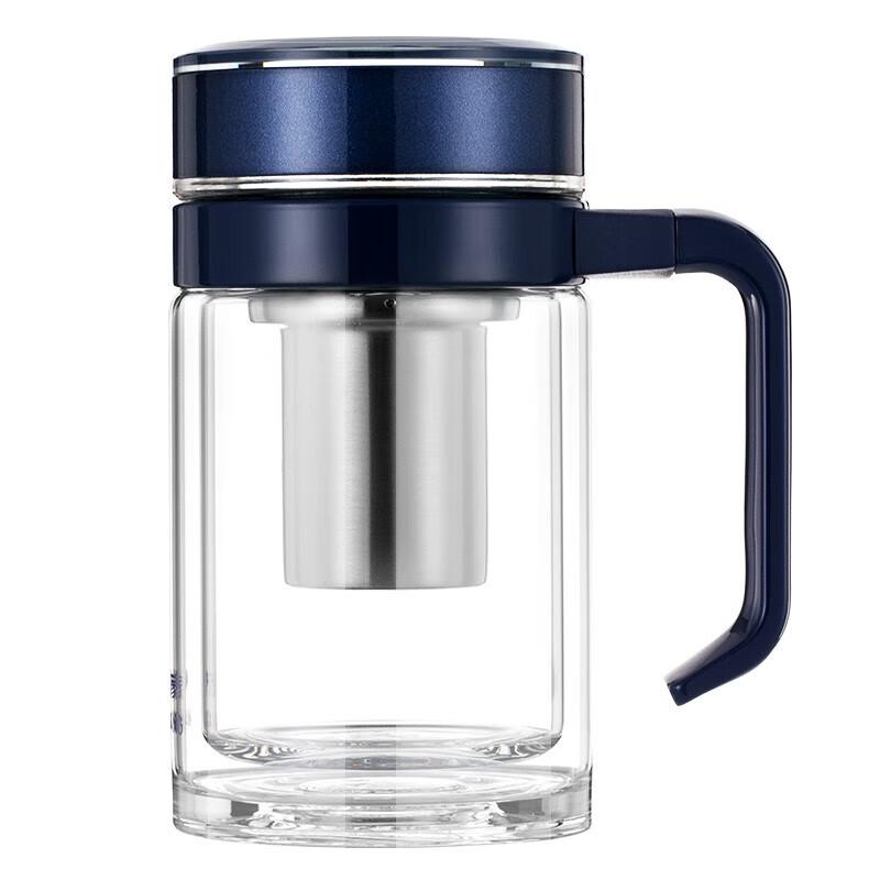 WANXIANG Double Wall Glass Tea Infuser Mug