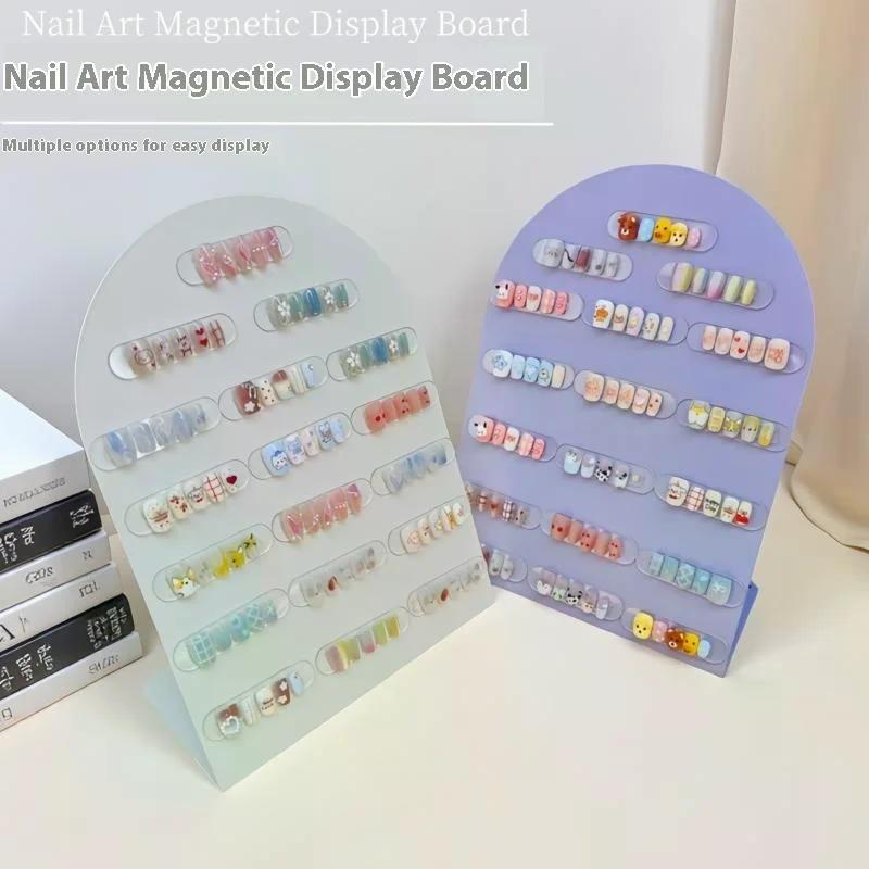 Nail Tips Display Salon New Premium Acrylic Color Plate Magnet Board Comparison Card With Number Stickers for