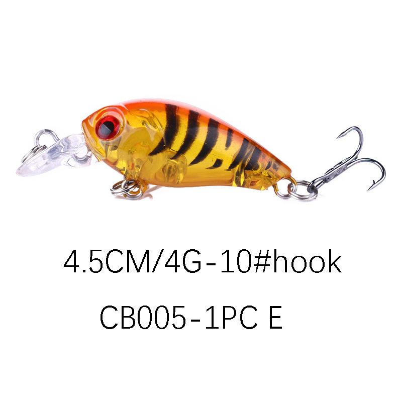 1 Pezzo Crankbait 4G 4,5 Cm Swim Crank Esca Dura Per Pesca a Persico Luccio Esca da Pesca Wobbler Attrezzatura Occhi 3D
