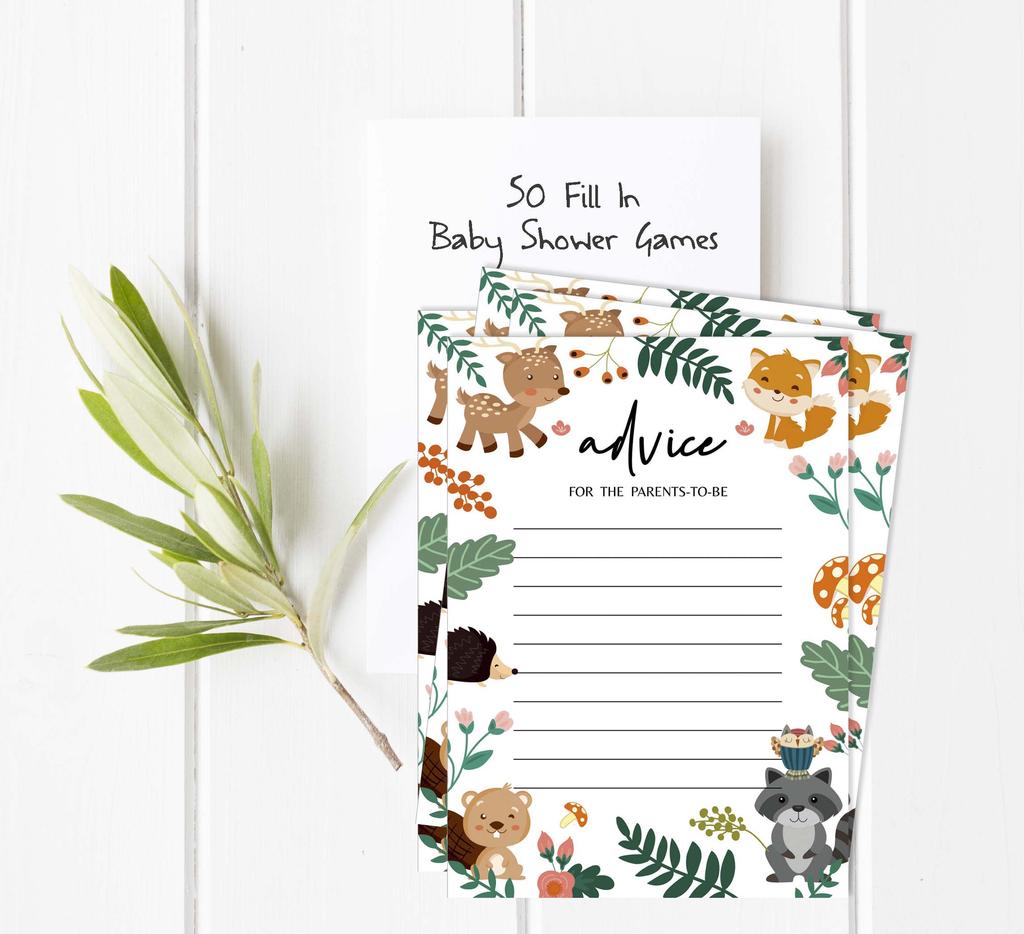 Inkdotpot 50 BabyA  AlphabetA  ABCA  GameA  Floral & Animals Baby Shower Game Gender Neutral Party