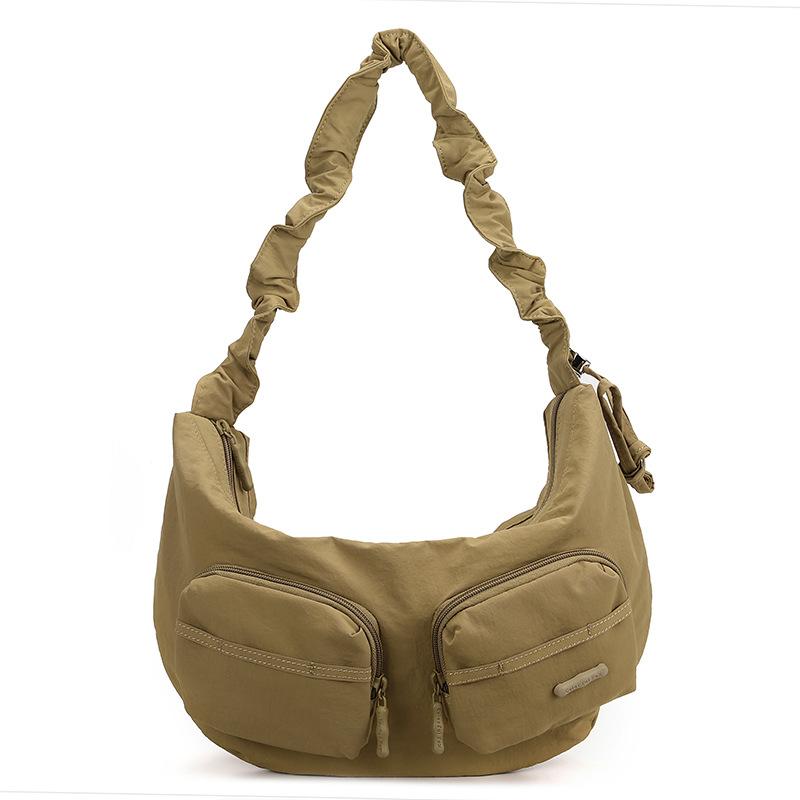Premium new trend niche design women's bag solid color casual creative shoulder bag