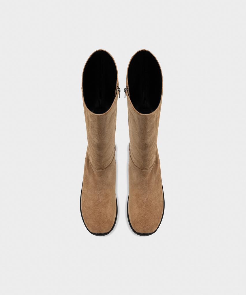 Khiho Clean Molded Long Boots Beige