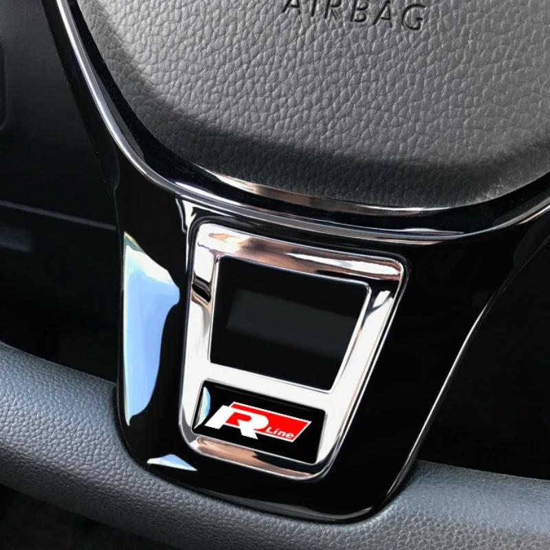 For VW New Car Styling Steering Wheel Covers Stickers Accessories For Volkswagen GOLF 7 GTi MK7 POLO 2014 2015 Steering Wheel