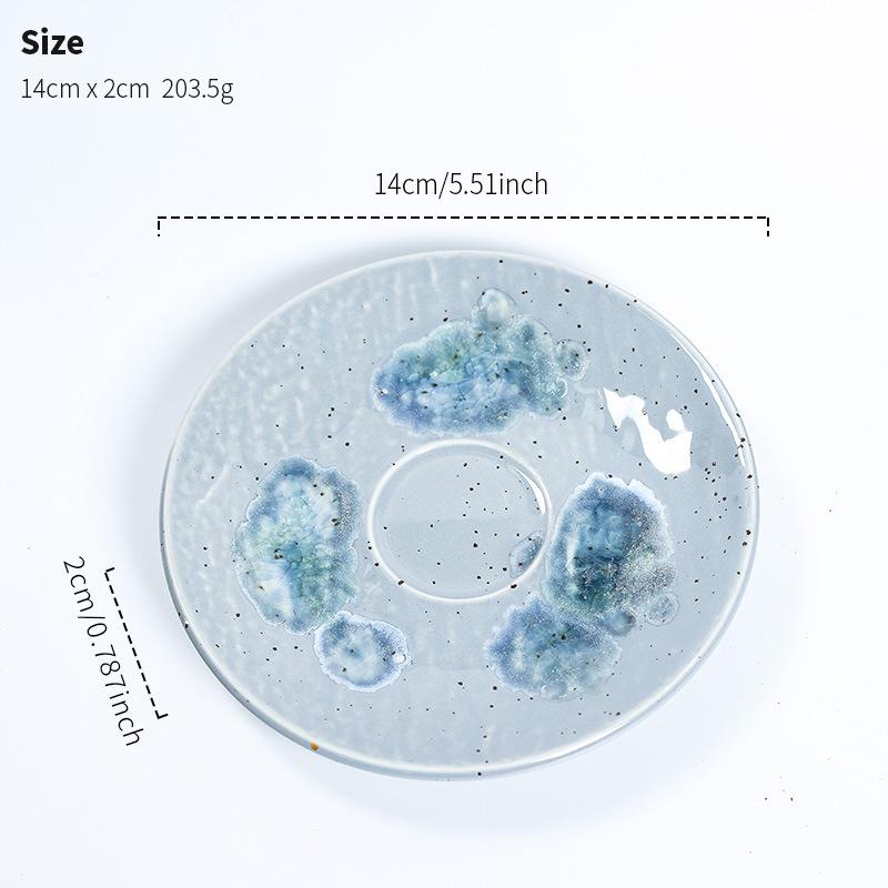 Coffee shop use, handmade coarse pottery coffee cup, Japanese retro handmade, ceramic flower pulling utensil 200ML