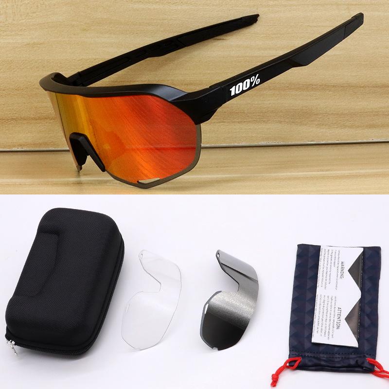 100 Cycling Glasses S3% Windproof Sports Outdoor Sunglasses Hiking Men s and Women s UV400 Goggles