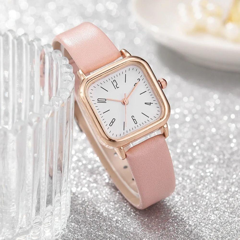 Casual Leather Strap Quartz Wristwatches Simplicity Square Quartz Watch Women's Watch  Women Gift