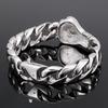 Punk-Style Men's 316L Stainless Steel Cuban Chain Bracelet with Boxing Glove Charm