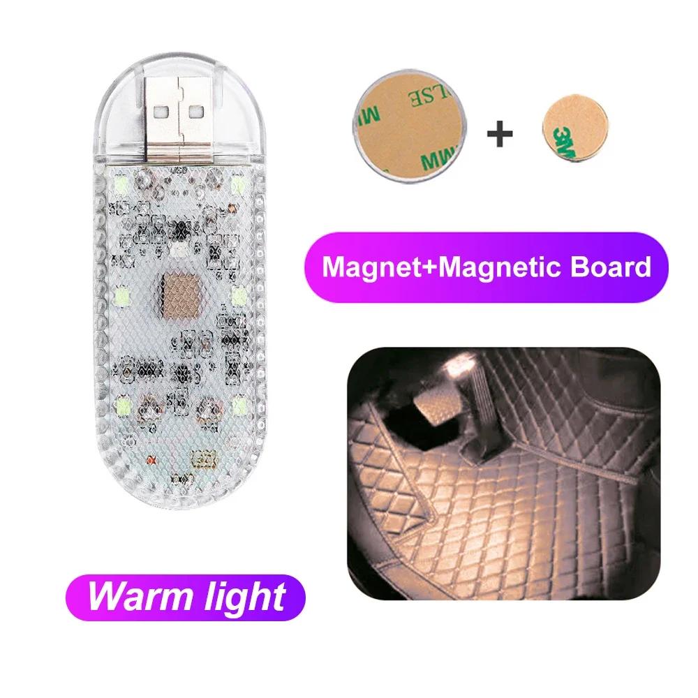 Car Interior Lights Indoor Car Lighting Ceiling Lamp Night Touch Light Hand Reading Light Car Roof Magnets Reading Lamp