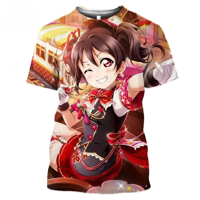T Shirt Women Men's Casual Harajuku Short Sleeve Japanese Streetwear 3D Print Tee Tops Fitness Clothing