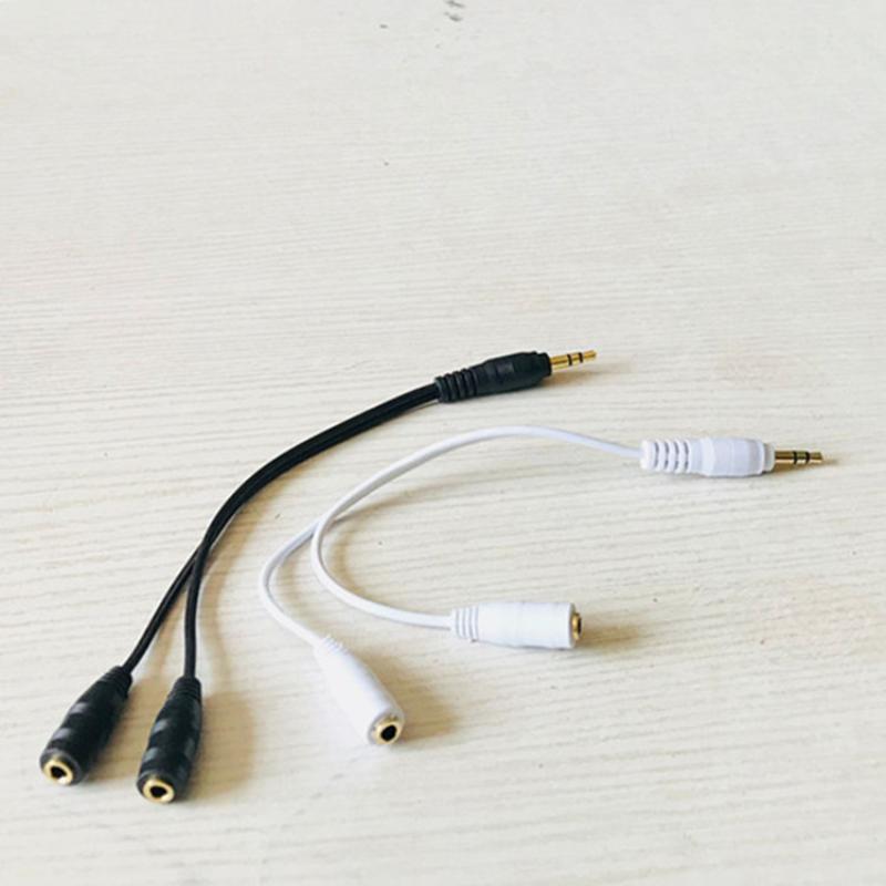 Dual Female Audio Cable Y Splitter Cable 3.5 Mm 1 Male To 2 For Earphone Headset Headphone Mp3 Mp4 Stereo Plug Adapter Jack