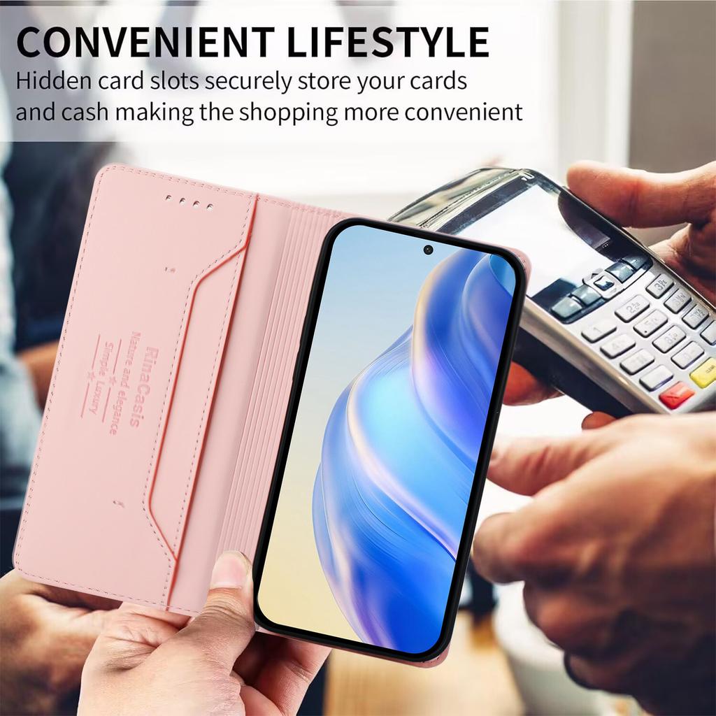 Pro ZTE Blade A52, A53, A73, V50 Vita, V40S, Axon 60, V60, A75, V60 Vita, V70 Vita... Prémiové pouzdro z PU kůže ve stylu peněženky, nárazuvzdorné a s RFID blokováním