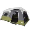 VidaXL Family Tent with LED 9 Persons, Shade Tent with Carry Bag, Portable Awning with Side Walls, 94311