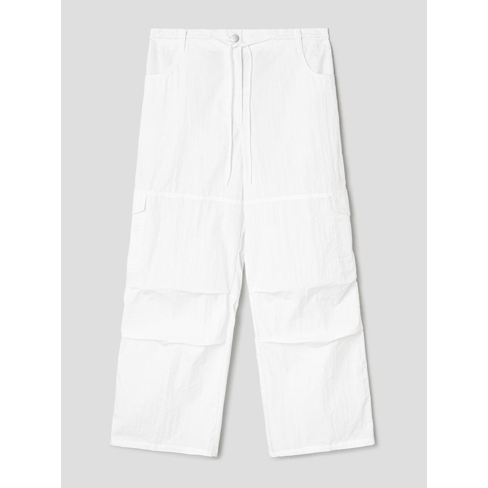 8SECONDS Cotton Nylon Wide Pants White