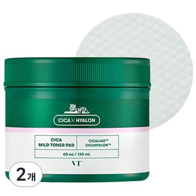 VT Cica Mild Toner Pads 60 fogli, 130 ml, 2 unità