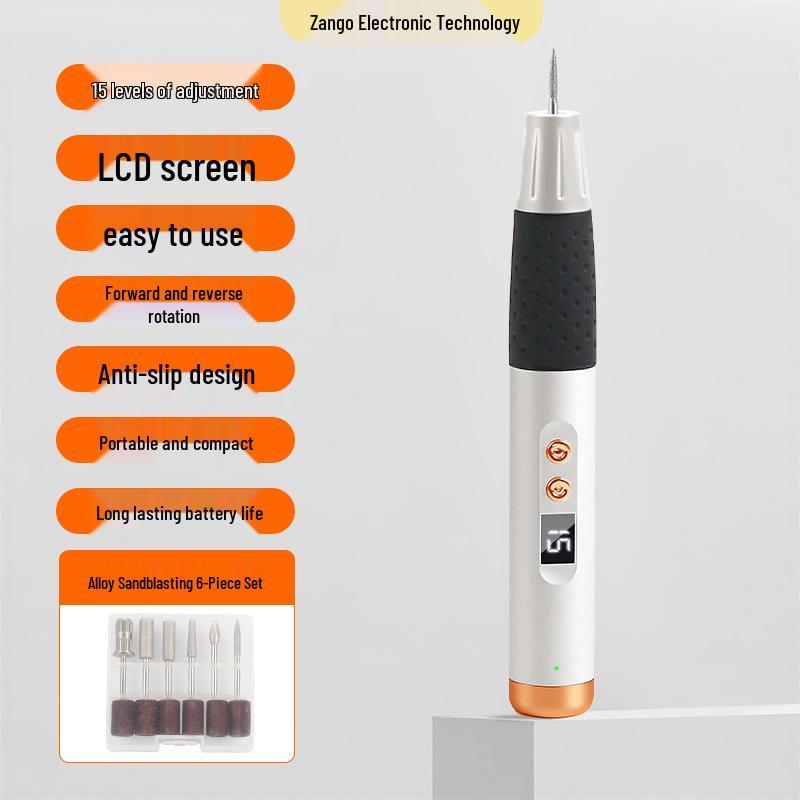 

Professional Electric Nail Grinder - Small, No Heat, Gel Polish Remover