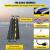 3 Pack of 2 11000lbs Per Axle Capacity Protective Wire Cord Ramp Driveway Rubber Traffic Speed Bumps Cable Protector
