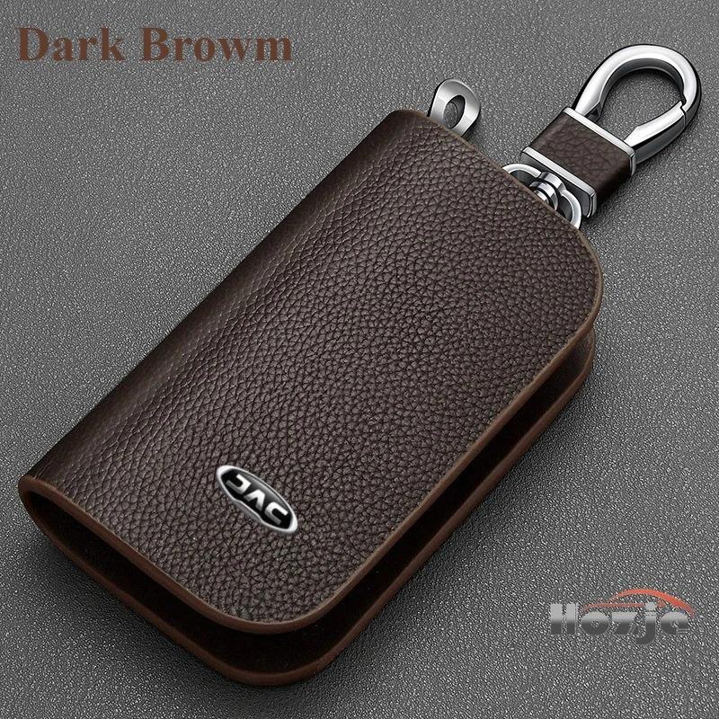 Car Leather Key Case Zipper Key Cover for JAC JS4 E-JS1 E-JS4 E-J7 T9 T6 T8 JS2 JS3 JS7 JS6 JS8 J7 Plus N90 N120X N200 N350 N410