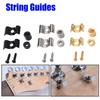 1 Pair Electric Guitar String Trees Retainers with Screws, String Guides for Fender ST SQ Series, Gold/Black/Chrome