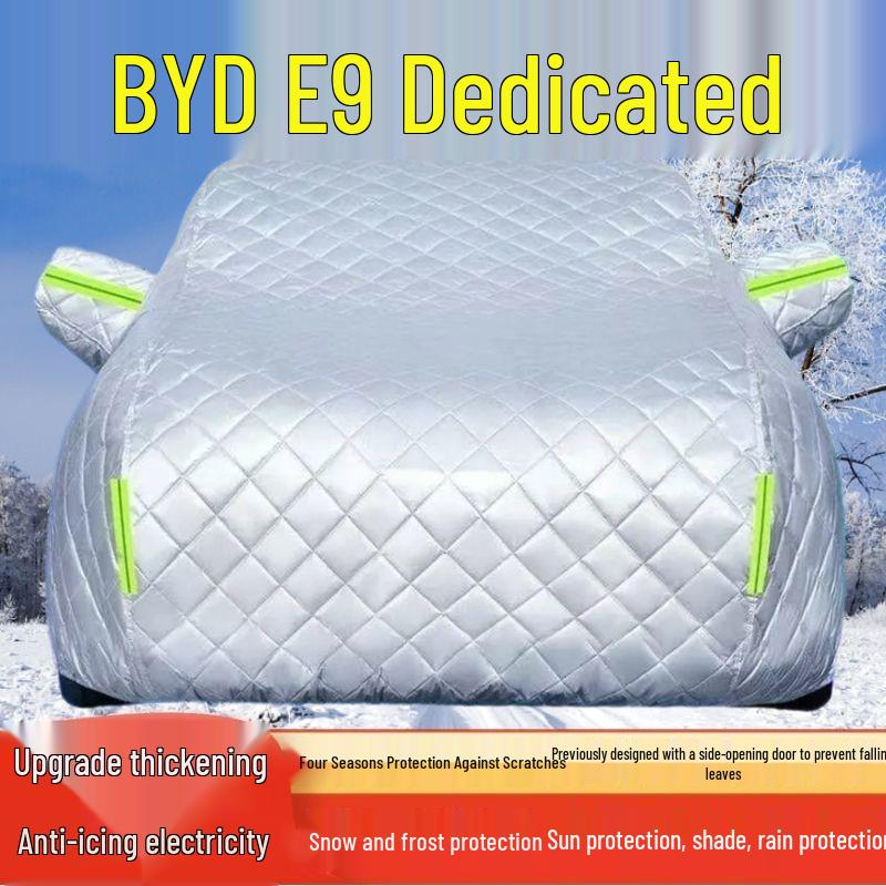 2025 BYD E9 Car Cover: Sun, Rain, Snow, Frost, Hail Protection with Heat Insulation.
