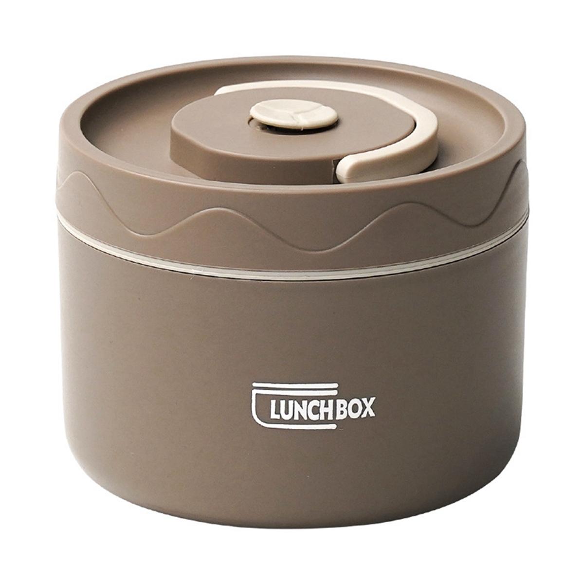 Retail Food Warm Lunch Container,Stainless Steel Thermal Lunch Container Portable Thermal Bento Box Food Container Brown A NONE
