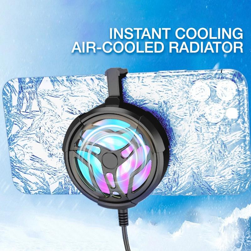 Mini Smart Phone Cooling Fan Turbo Gaming Mobile Gamepad Cooler Fan Cell Phone Type-C Cool Heat Sink Radiator For Iphone Android