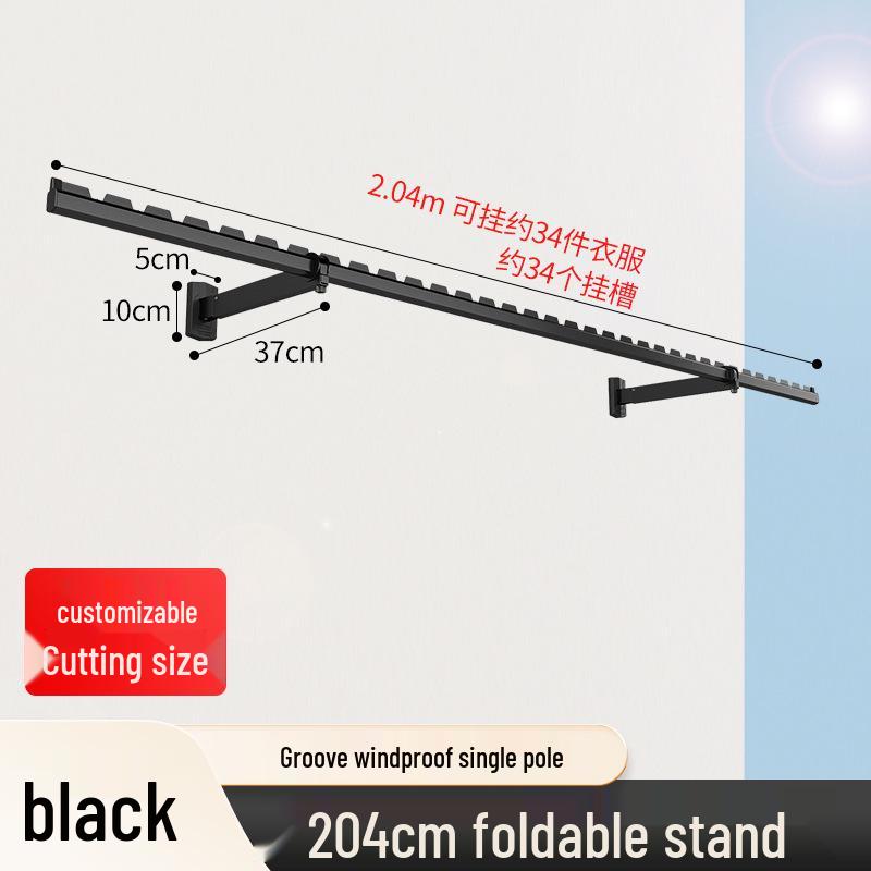 Invisible Wall-Mounted Retractable Clothes Drying Rack for Balcony and Home Use