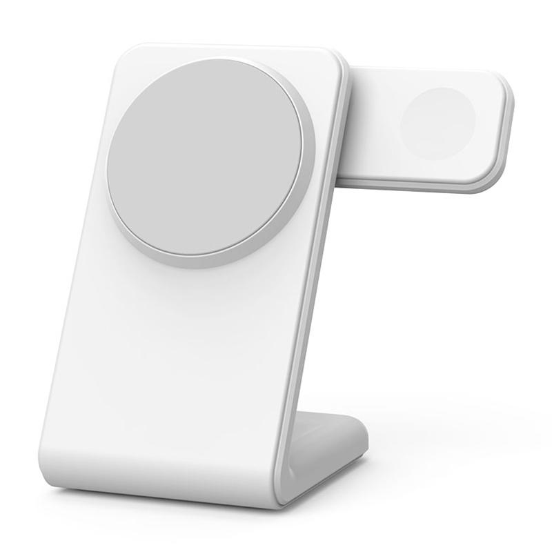 

M7 For iPhone 12-15/iWatch/AirPods 3-in-1 Magnetic Wireless Charger 15W Fast Charging Stand Holder (CE,FCC,RoHS,UKCA) White