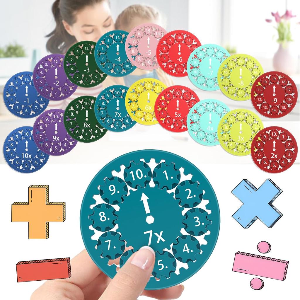 Fidget Toys Kinder ab der 1. Klasse, Rechen-Puzzlespiele Geschenk für ab 6-10, Interaktives Montessori-Spielzeug zum Lernen von Multiplikation und Division