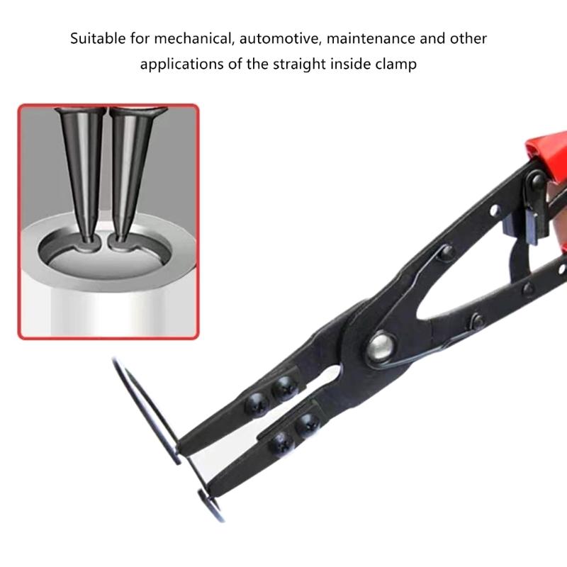 Heavy Duty Spindle Snaps Rings Pliers Internal External Circlip Pliers for Pickup Tool with Ratcheting Lock Mechanism
