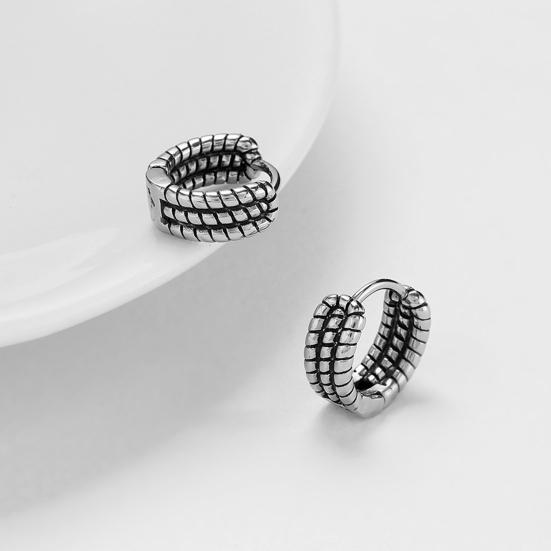 Men Stylish All-Match Wear-resistant Stainless Steel Earring Jewelry Accessory