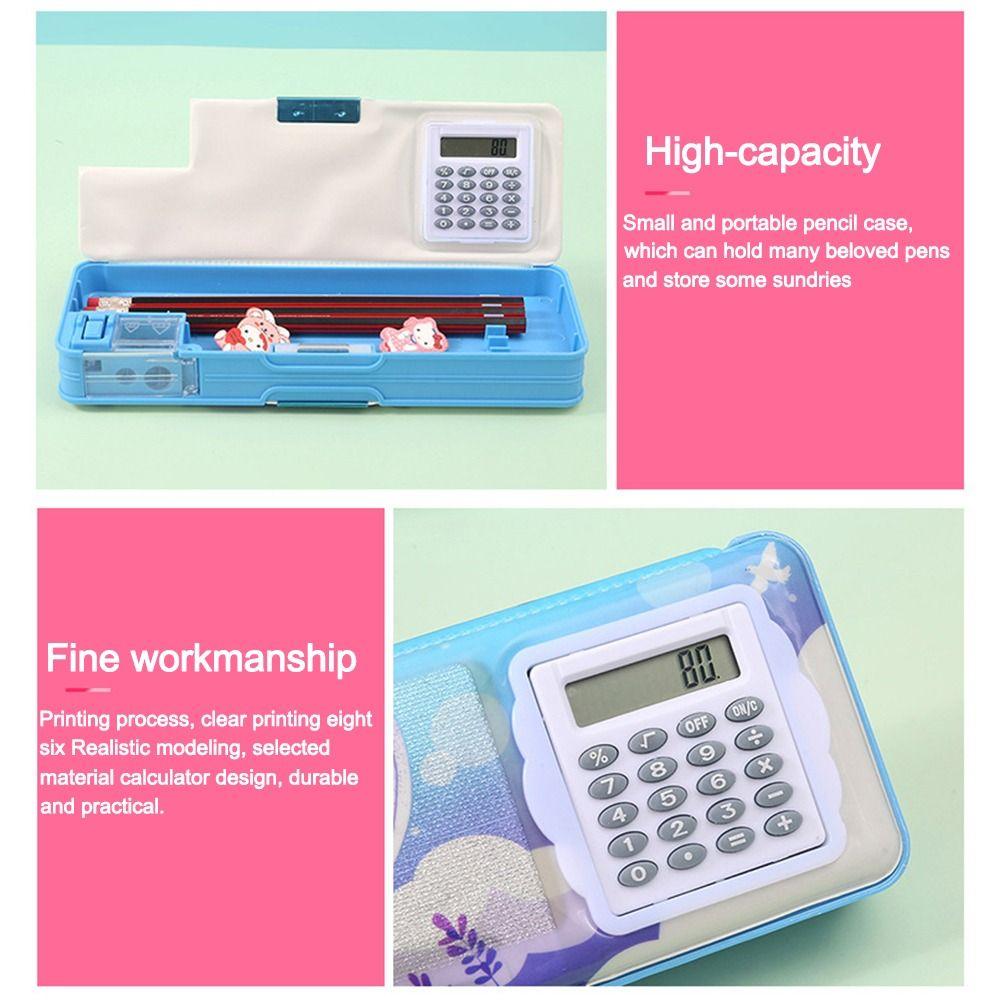 Double Layer Pencil Case Pencil Sharpener Stationery Organizer Pencil Box  For Boys/Girls