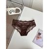Lady Summer Pure Desire Sexy Lace Cross Thin Band Hollow Beautiful Buttock Triangle Briefs