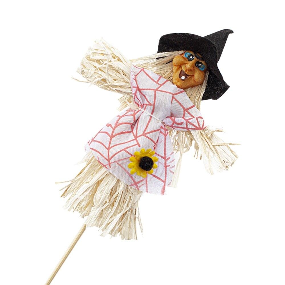 Set 4 Spaventapasseri Decorativi Halloween E Autunno – Altezza 34 Cm, Colori Rosso, Arancione, Verde, Blu