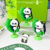 Panda Turning Fun Airplane Keychain With Resin Material For Couples And Gifts