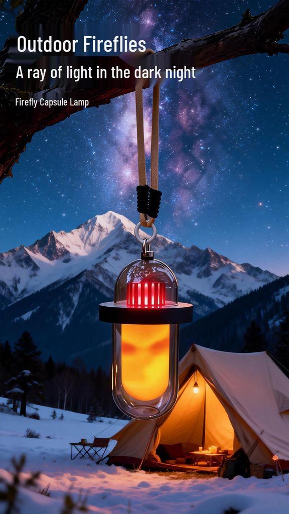 Retro Rechargeable Camping Pendant Lamp – Ultra-Long Battery Life