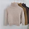 Kids Solid High Neck Long Sleeve Knit Base Sweater For Boys And Girls