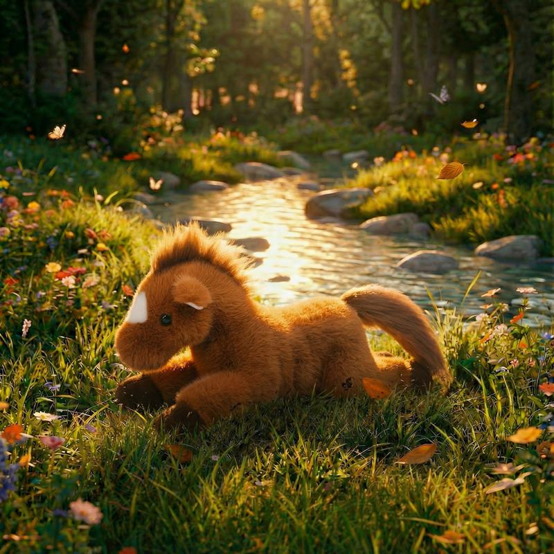 New Product: Wind-facing Pony, Qianlima (a Legendary Horse In Chinese Mythology) Standing And Lying Posture, Zodiac Horse Mascot, Plush Toy Figurine