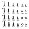 720pcs M3 M4 M5 M6 12.9 Grade Hex Socket Head Cap Screws Bolts Flat Washers Nuts