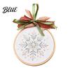 Handmade Craft Gift for Adults Christmas Embroidery Ornament DIY Kit, Beginner-Friendly Stitching Set with Healing Experience All Tools, Wall Hanging
