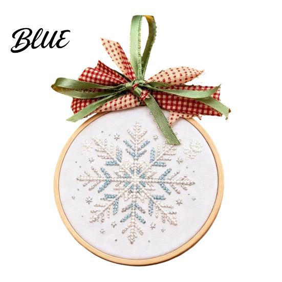 Handmade Craft Gift for Adults Christmas Embroidery Ornament DIY Kit, Beginner-Friendly Stitching Set with Healing Experience All Tools, Wall Hanging