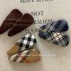 Korean Khaki Plaid BB Hair Clip - Sweet Retro Side & Bangs Accessory