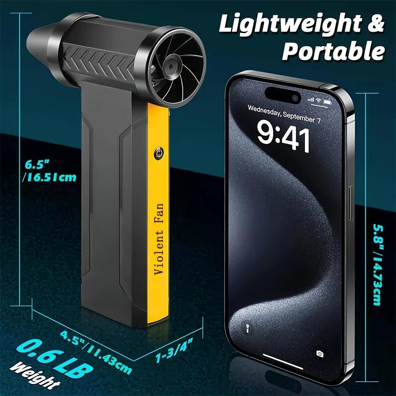 800.000 RPM Luchtblazer Elektrische Turbo Krachtige Ventilator Borstelloze Motor Hoge Snelheid Turbo Jet Ventilator USB Oplaadbaar Krachtige Stofblazer